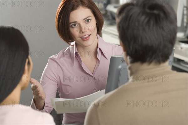 Office colleagues in a meeting.