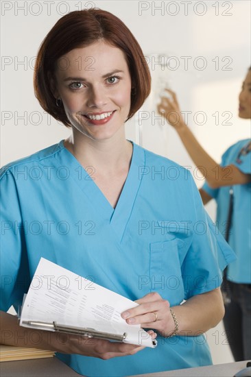 Portrait of a female medical worker.