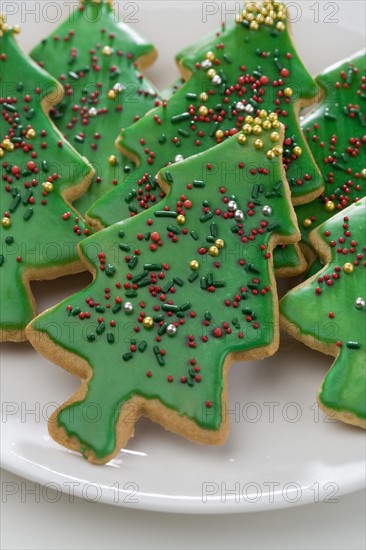 A group of Christmas cookies.