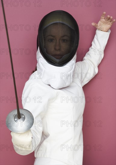 Portrait of a fencer.