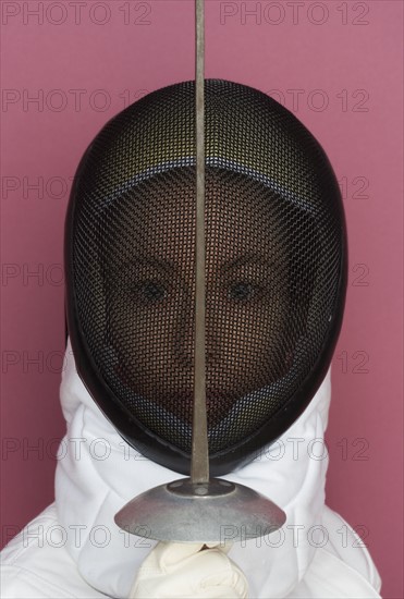 Portrait of a fencer.