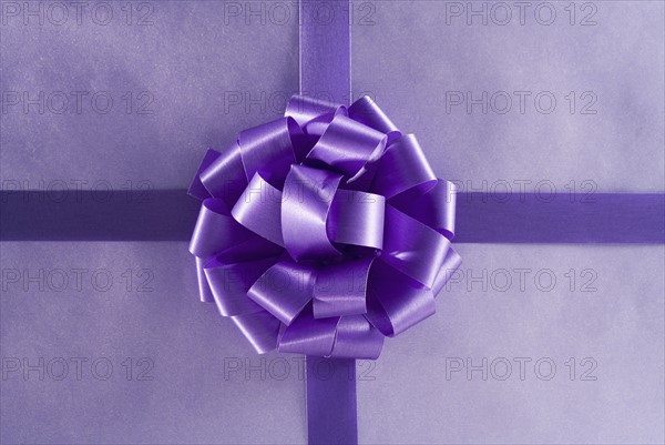 Closeup of a wrapped gift.