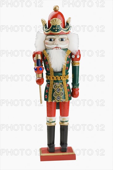 Studio shot of nutcracker statue.