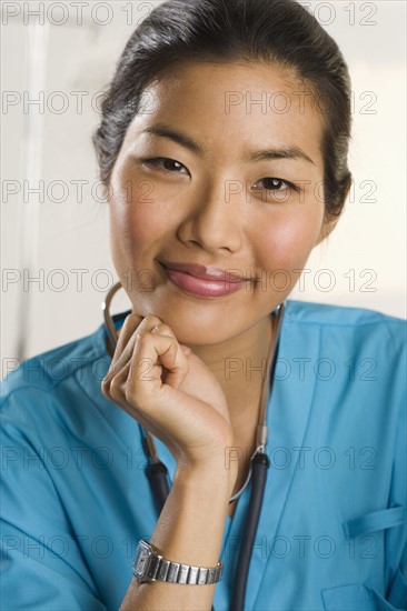 Portrait of a female medical worker.