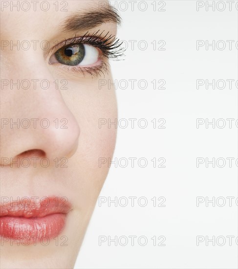 Closeup of a female face.