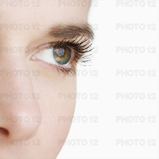 Closeup of a female face.