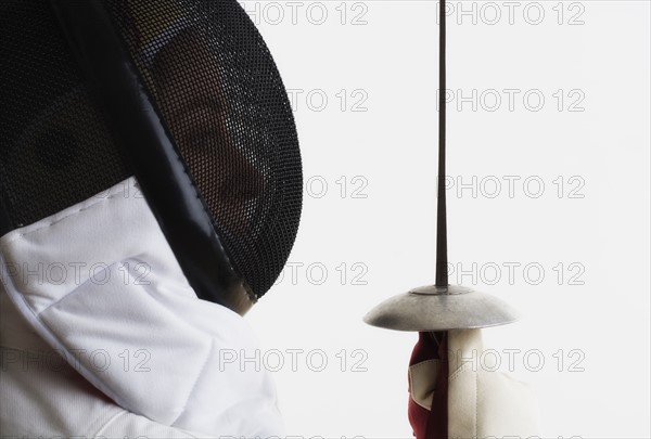 Portrait of a fencer.