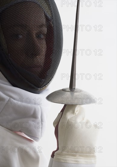 Portrait of a fencer.