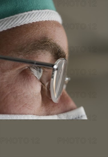 Closeup of a surgeon.