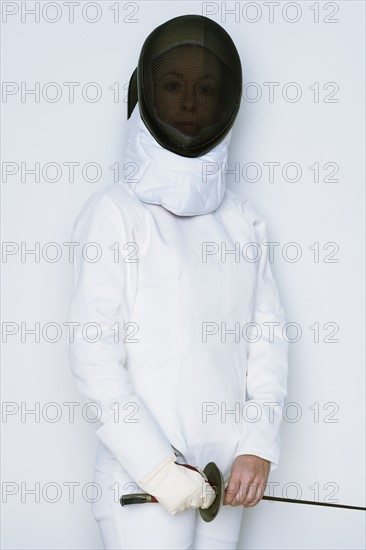 Portrait of a fencer.