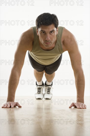 Man doing pushups.