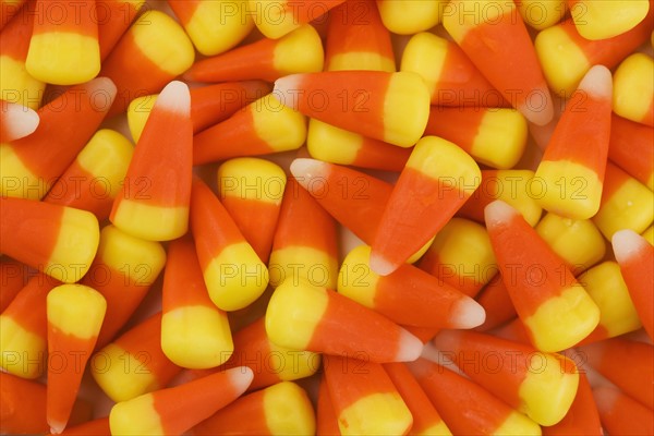 Still life of candy corn.