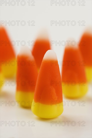 Closeup of candy corn.