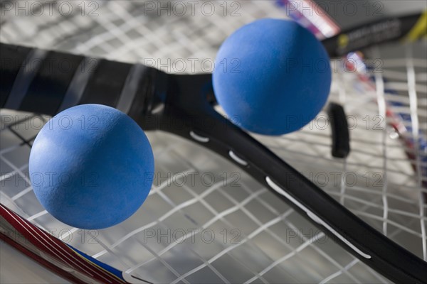 Closeup of racquetball gear.