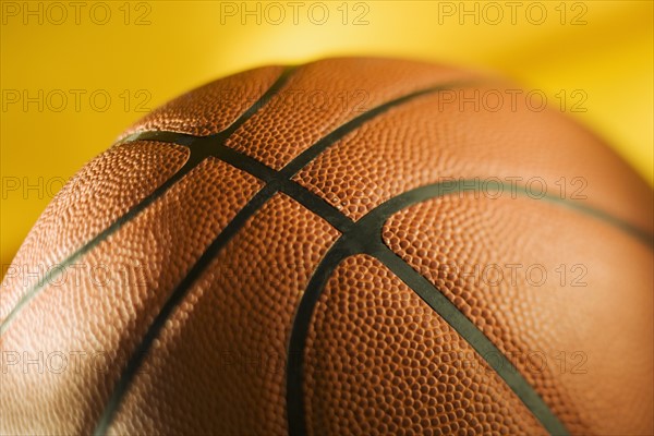 Closeup of a basketball.