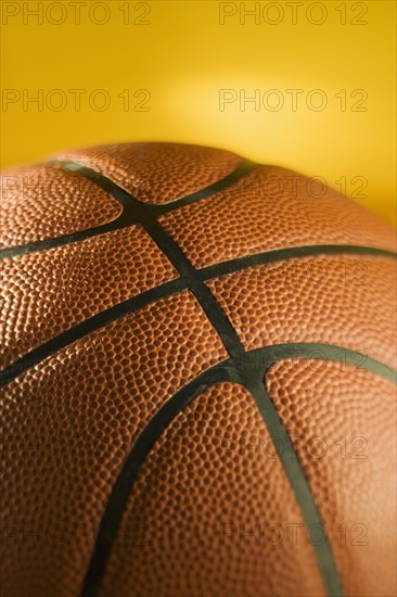 Closeup of a basketball.