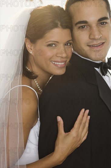 Portrait of bride and groom.