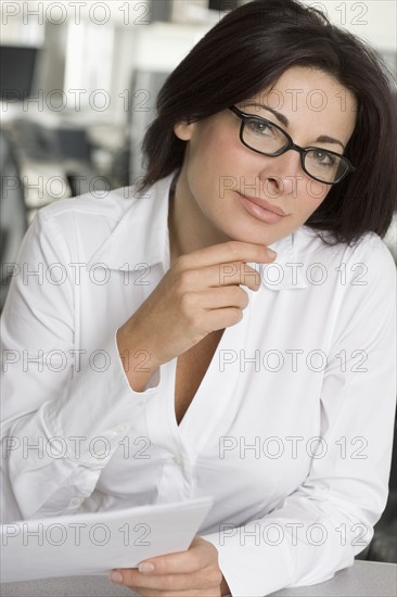 Portrait of woman in office.