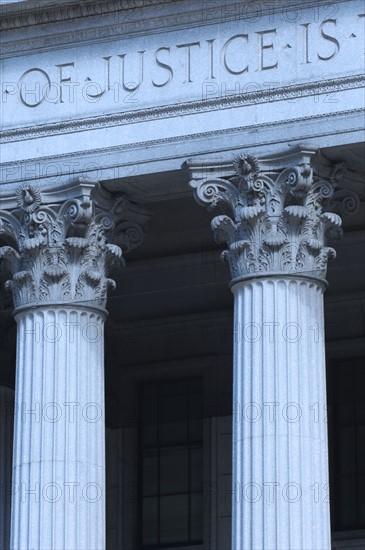 Columns of County Court House in New York NY.