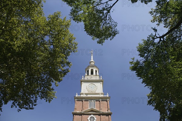 Independence Hall Tower in Philadelphia PA.