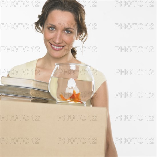 Woman on moving day.