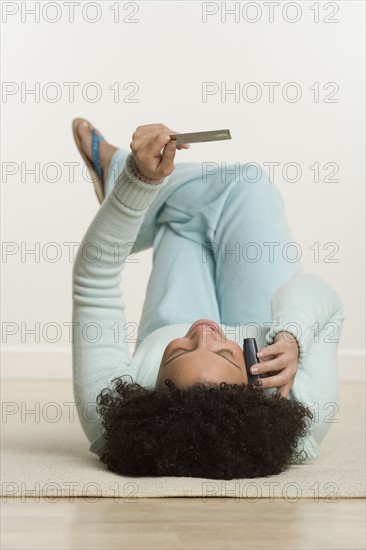 Woman placing telephone order.