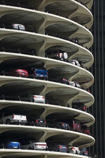 Parking garage Marina City Chicago Illinois USA.