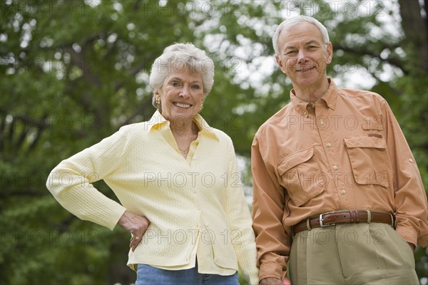 Portrait of a senior couple outdoors.