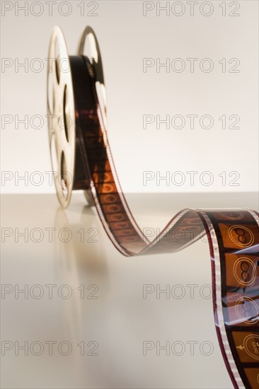 Close up of reel of movie film.