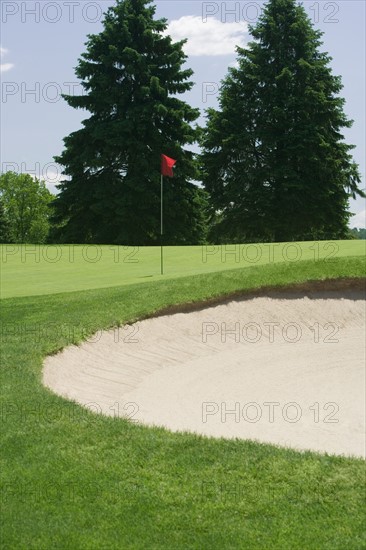 Detail of golf course sand trap.