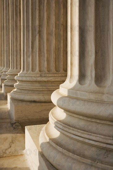 Columns at the Lincoln Memorial Washington DC USA.