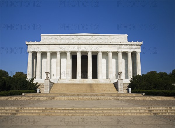 Lincoln Memorial facade Washington DC USA.