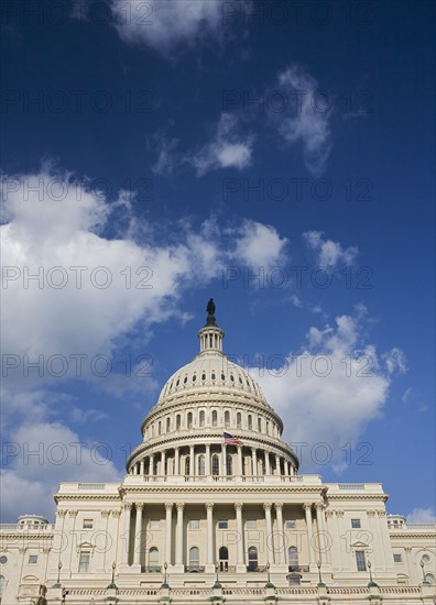 Façade of Capitol Building Washington DC USA.