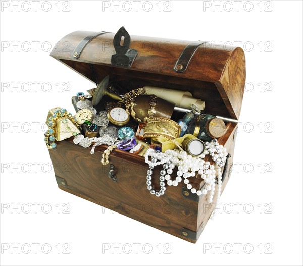 Studio shot of treasure chest .