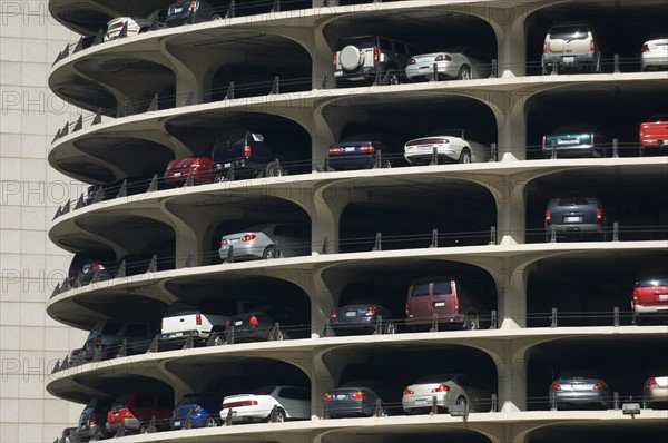 Parking garage Marina City Chicago Illinois USA.