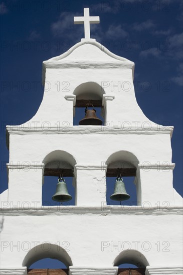 Church bells, Mission San Diego de Alcala, San Diego, California, United States.