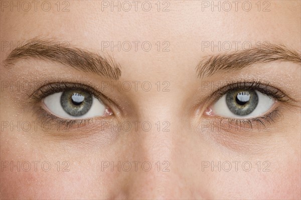 Close up of woman’s eyes.