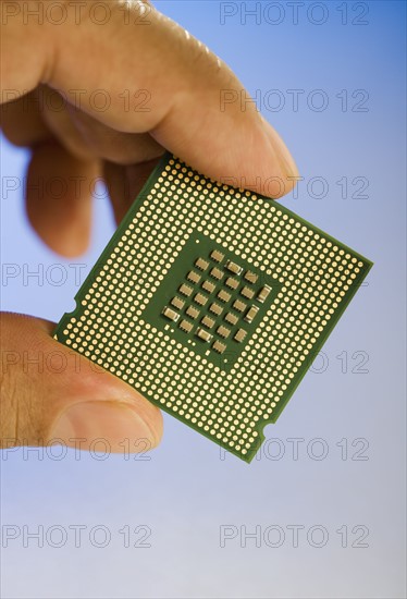 Close up of computer chip.