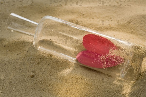 Valentine message in a bottle.