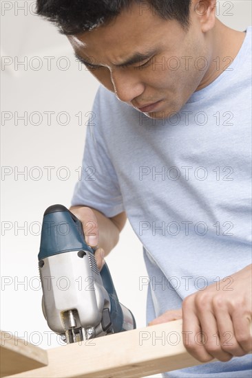 Man doing home repairs.