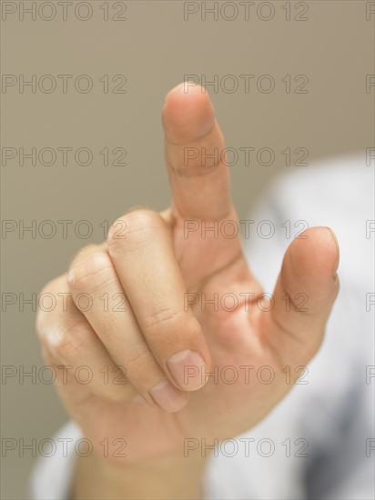 Man pointing finger.