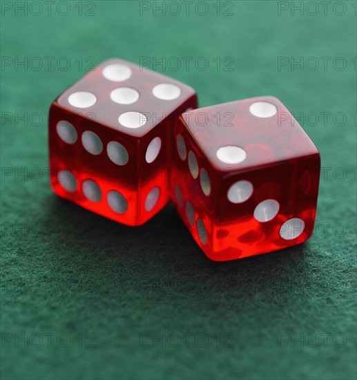 Still life of pair of dice.