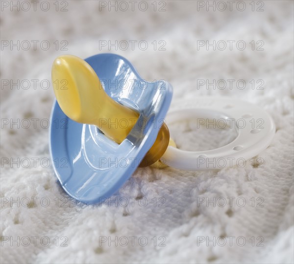 Close up of baby's pacifier.