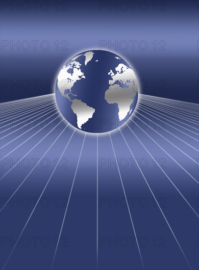 Computer generated picture of globe.