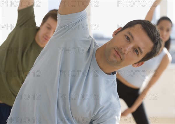 Close up of man exercising.