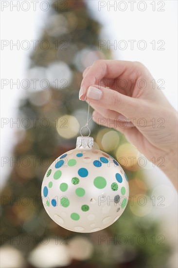 Close up of Christmas ornament.