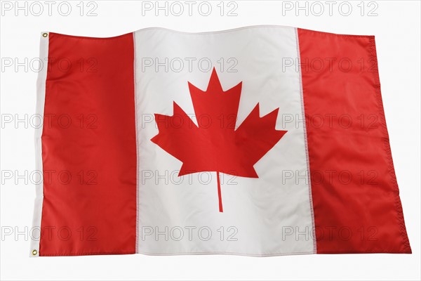 Studio shot of Canadian flag.