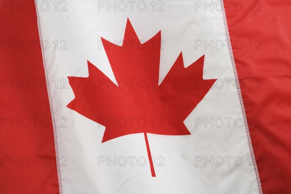 Close up of Canadian flag.