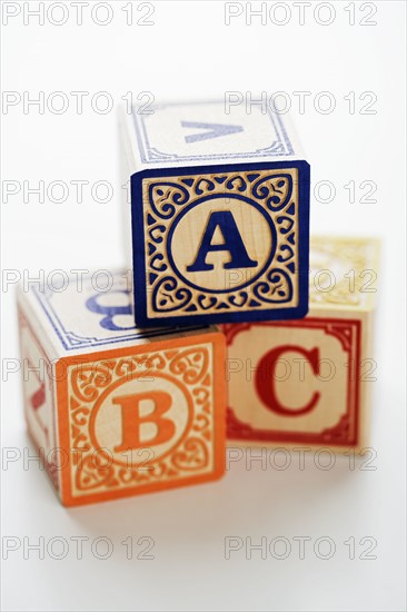 Studio shot of alphabet blocks.