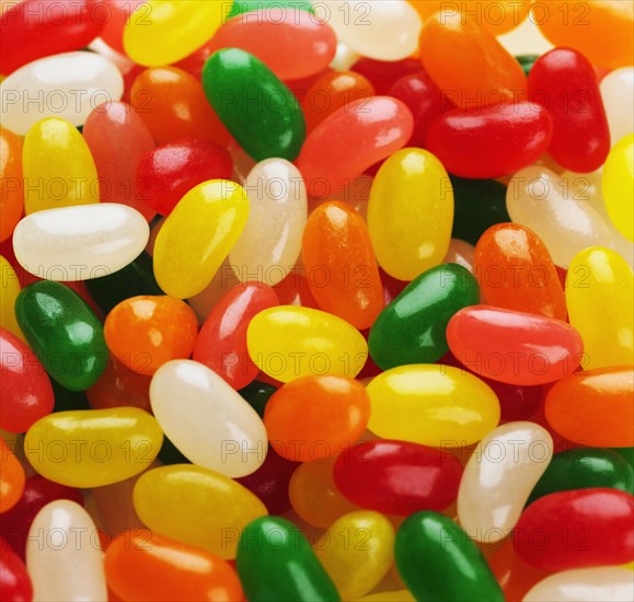 Close up of assorted jelly beans.